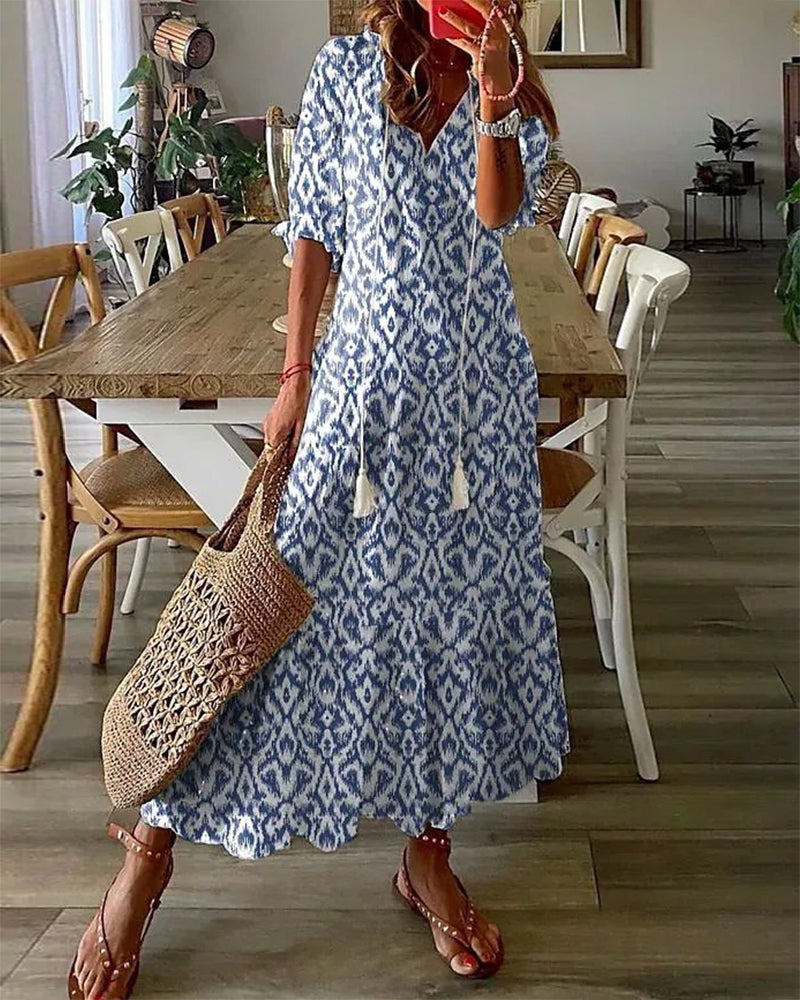 Michaela - Boho jurk met buikbedekking