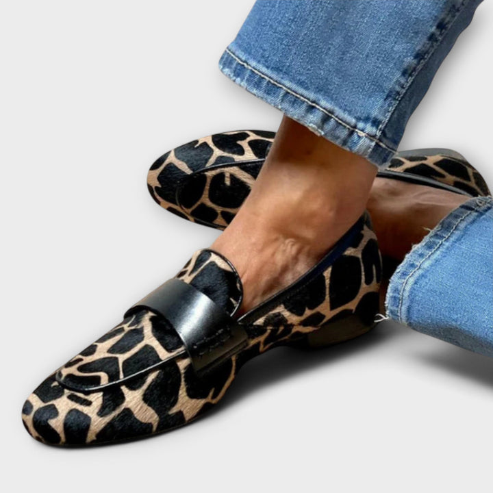 Leonie™ | Mocassins met luipaardprint