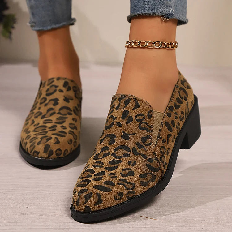 Angelique™ | Mocassins met luipaardprint