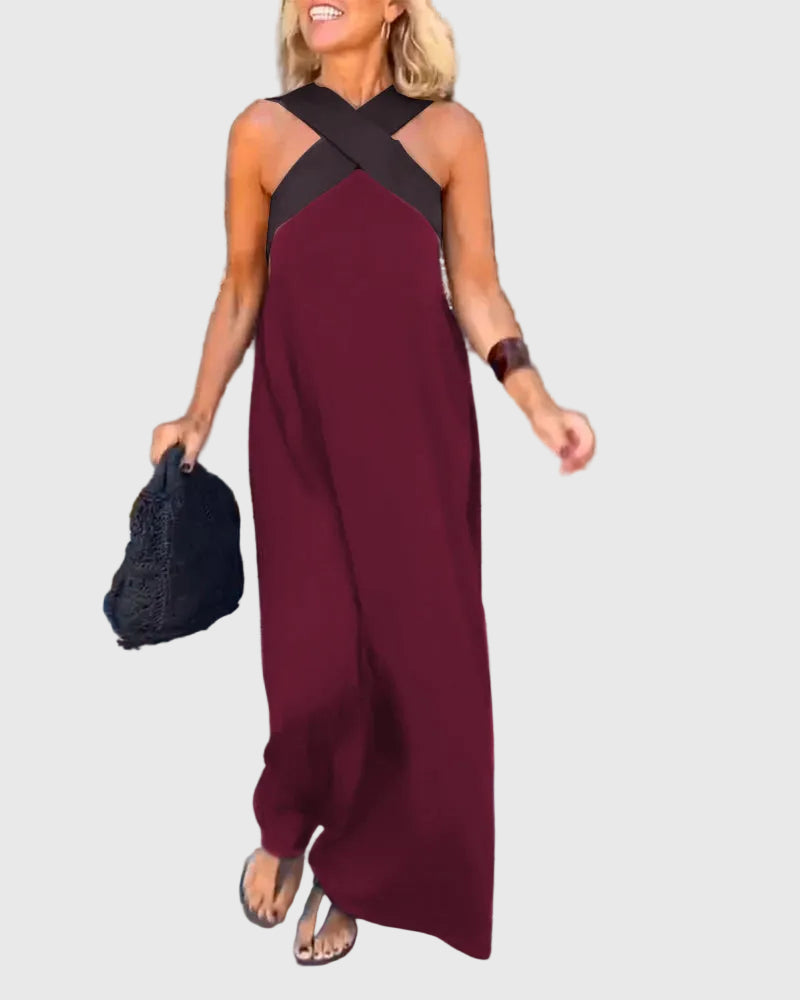 Elena | Elegante soepelvallende maxi-jurk