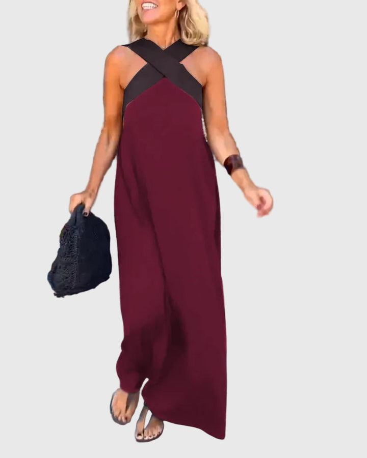 Elena | Elegante soepelvallende maxi-jurk