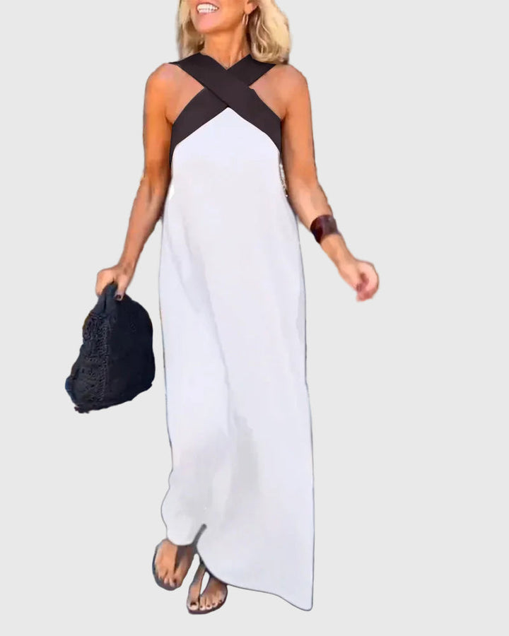 Elena | Elegante soepelvallende maxi-jurk