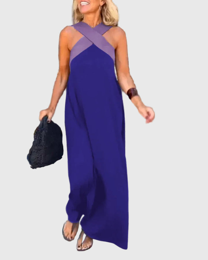 Elena | Soepelvallende en elegante maxi-jurk