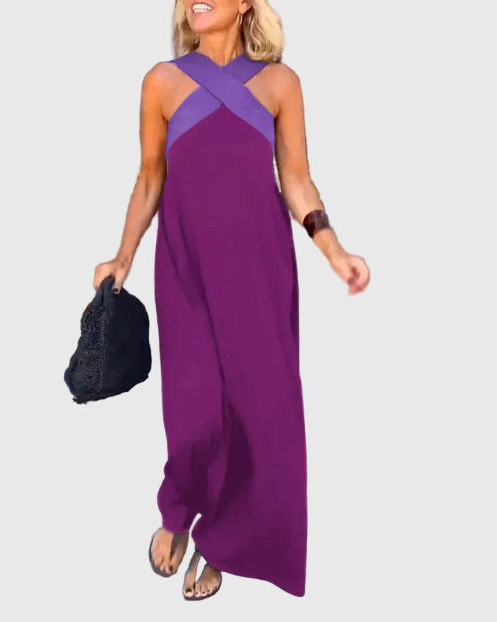 Elena | Elegante soepelvallende maxi-jurk
