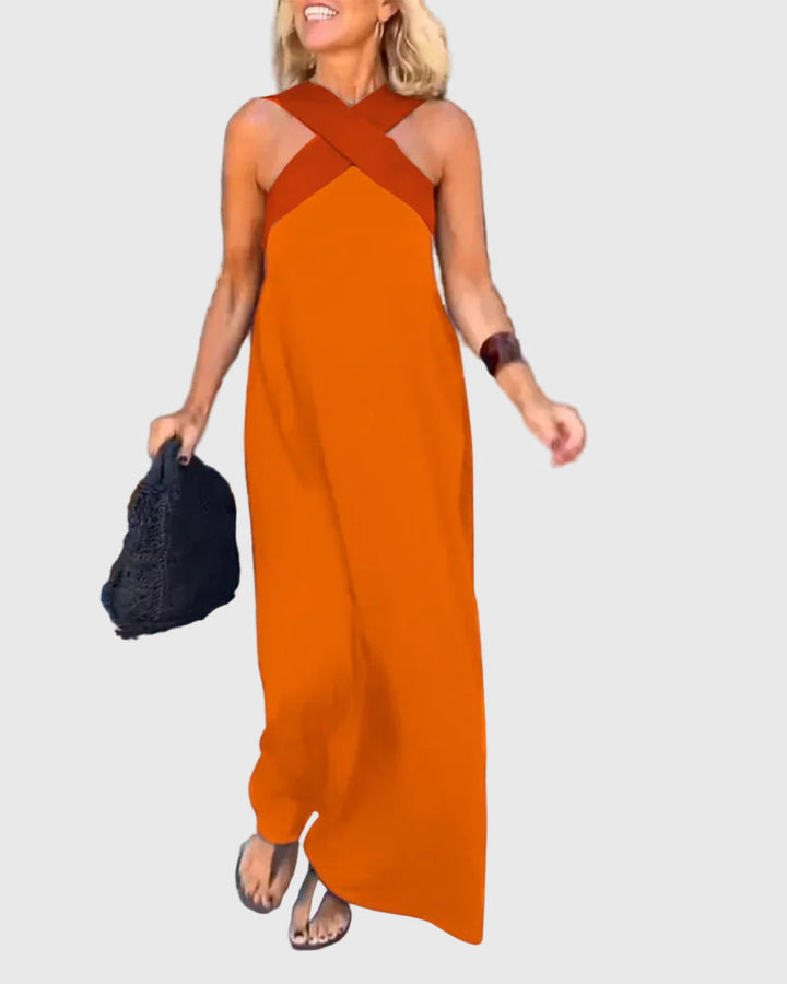 Elena | Elegante soepelvallende maxi-jurk