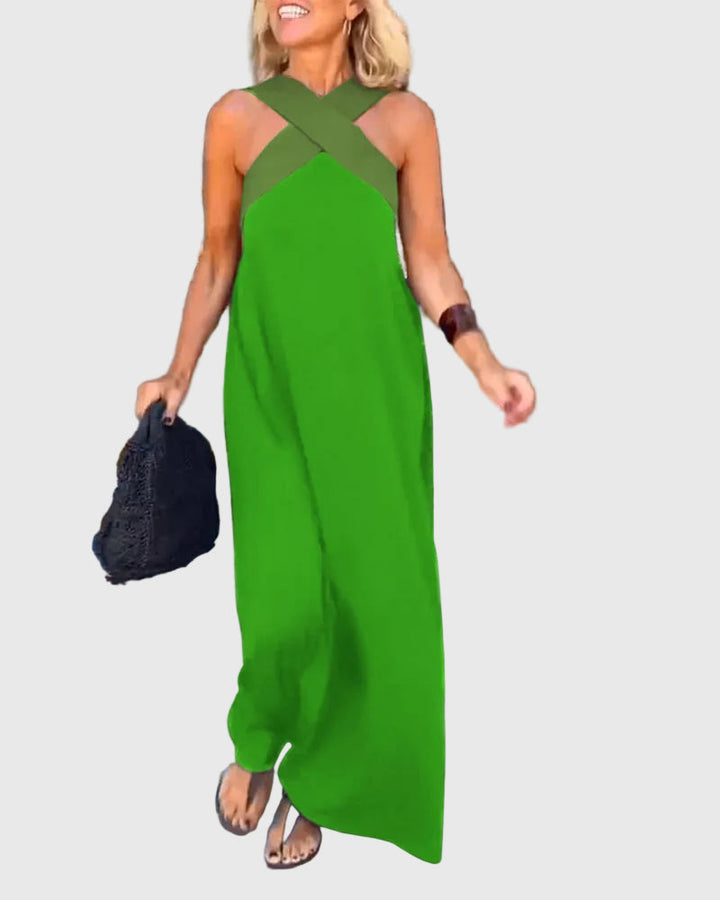 Elena | Elegante soepelvallende maxi-jurk