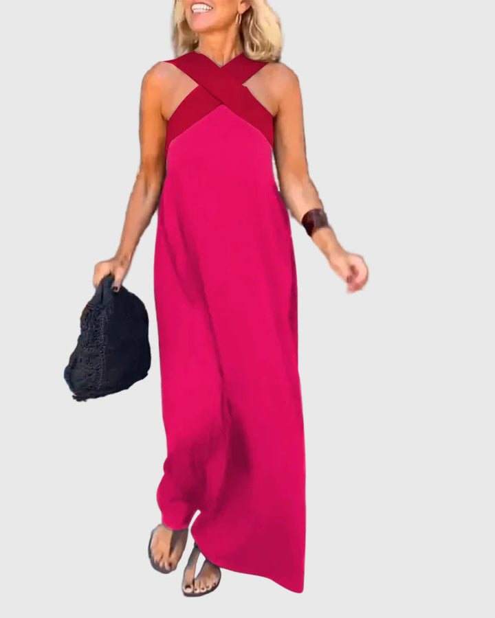 Elena | Elegante soepelvallende maxi-jurk