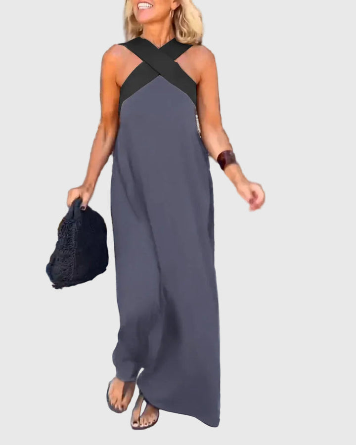 Elena | Elegante soepelvallende maxi-jurk