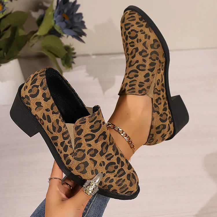 Angelique™ | Mocassins met luipaardprint