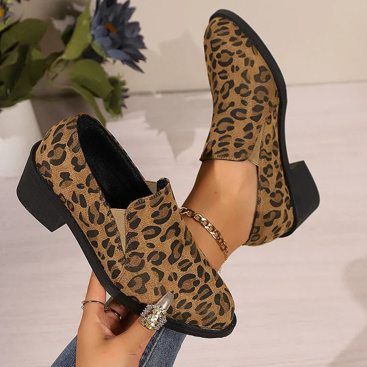 Angelique™ | Mocassins met luipaardprint