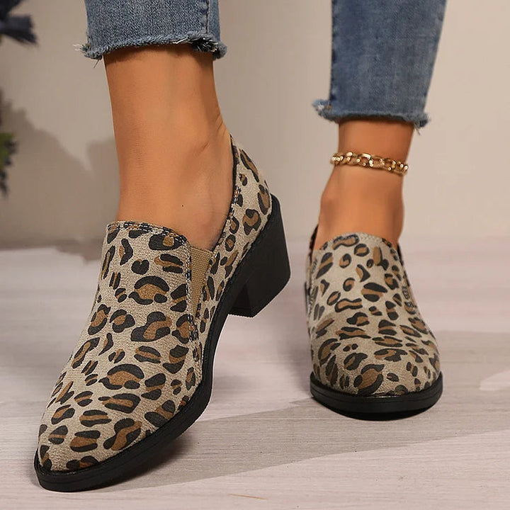 Angelique™ | Mocassins met luipaardprint