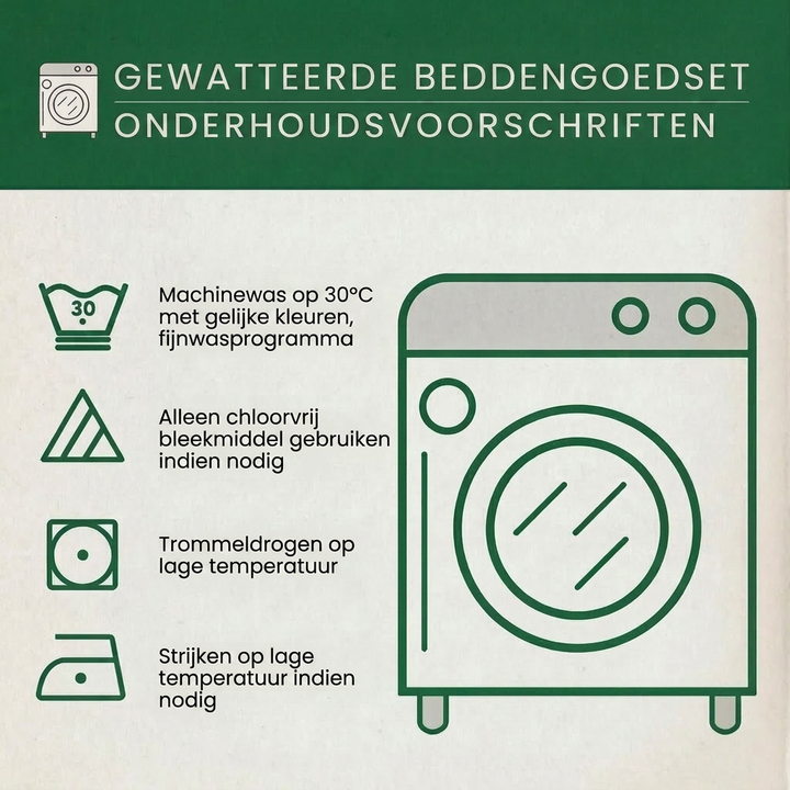 3-delige gestikte bedset - Zonnige Charme