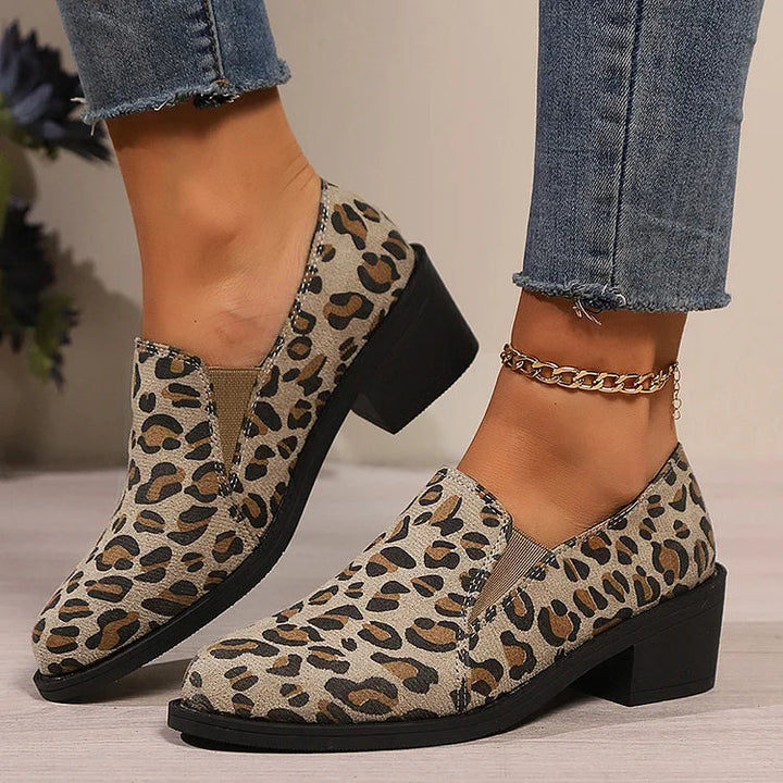 Angelique™ | Mocassins met luipaardprint