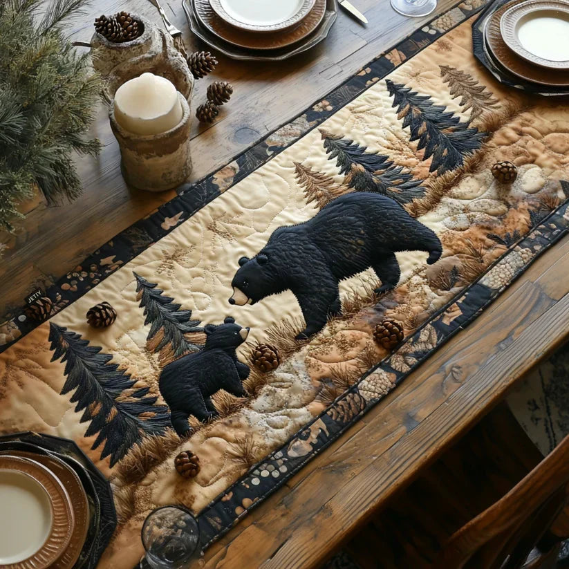 Gekleed tafelloper - Familie van Zwarte Beren