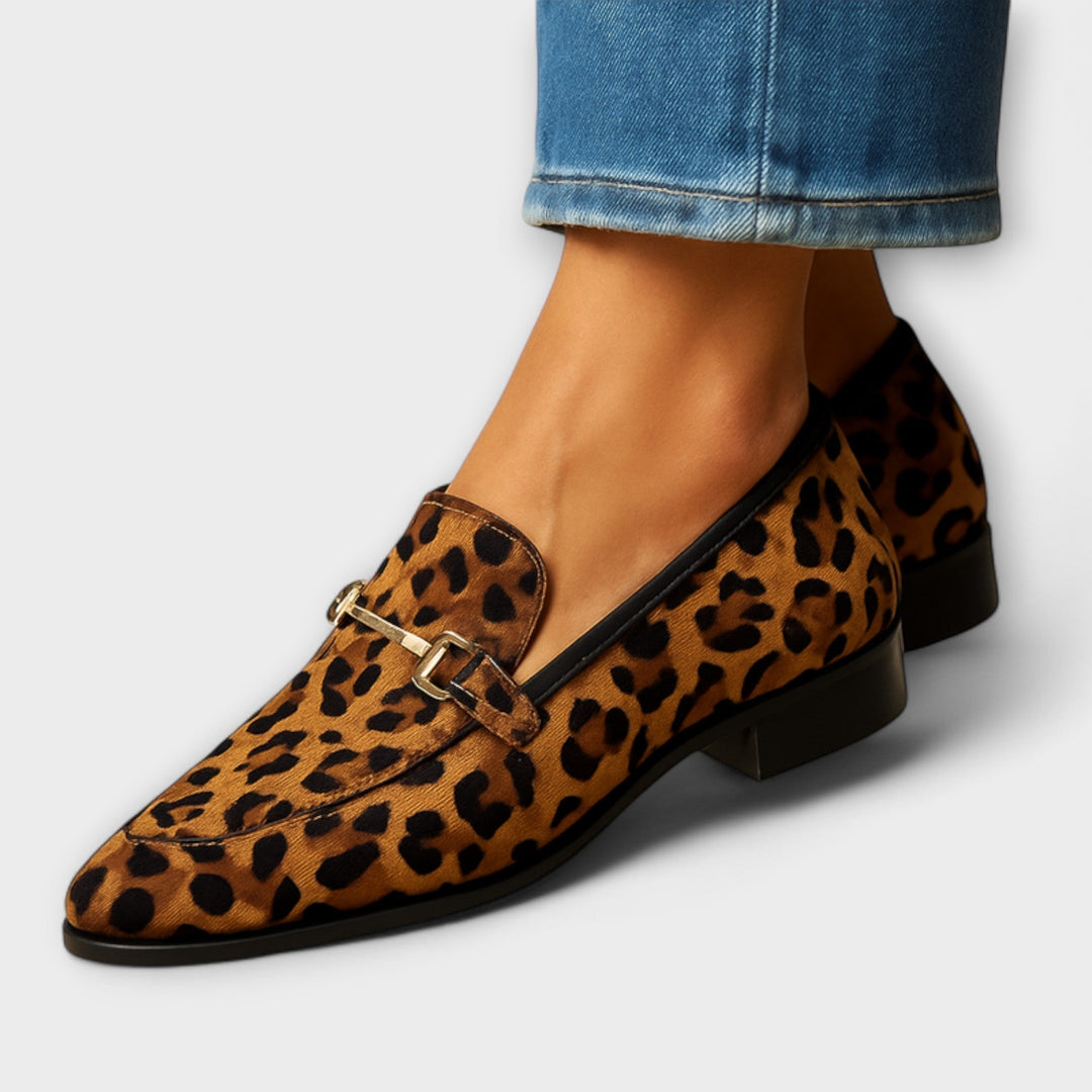Rita™ | Mocassins met dierenprint