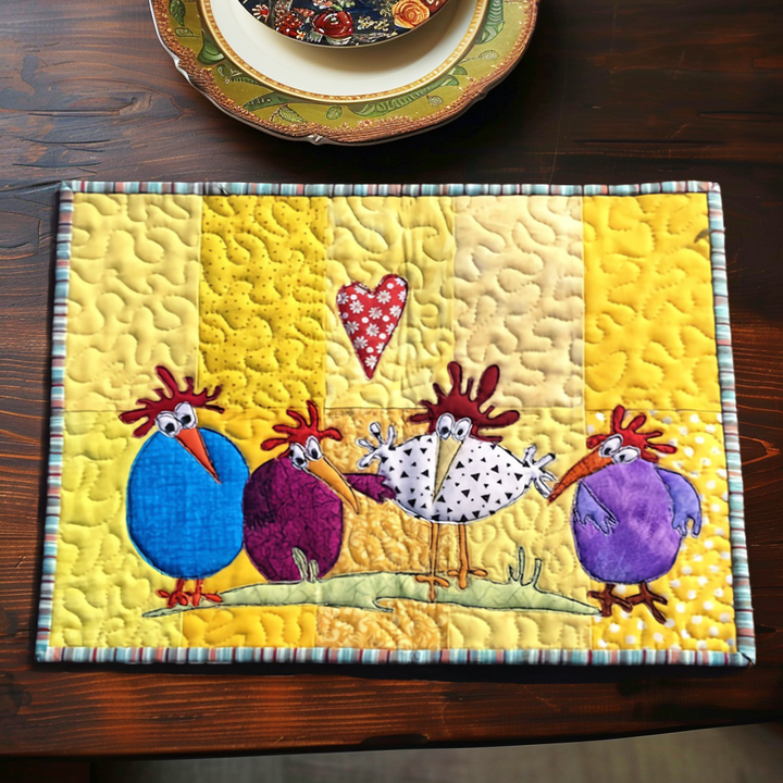 Eline - Gewatteerde placemat Van Kip