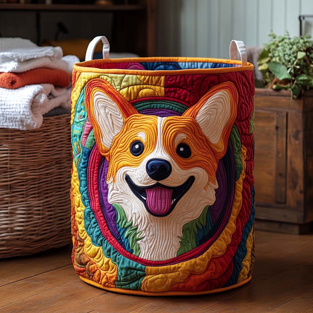 Gestoffeerde Wasmand - Corgi