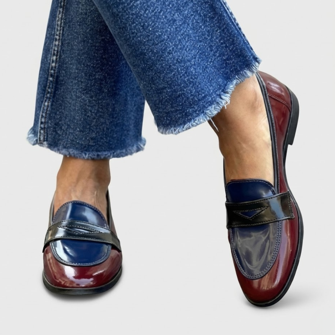Claudia™ | Mocassins met contrastdetails