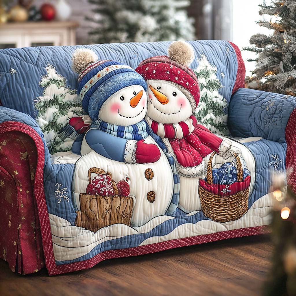 Astrid - Gewatteerde bankhoes Motief Kerst