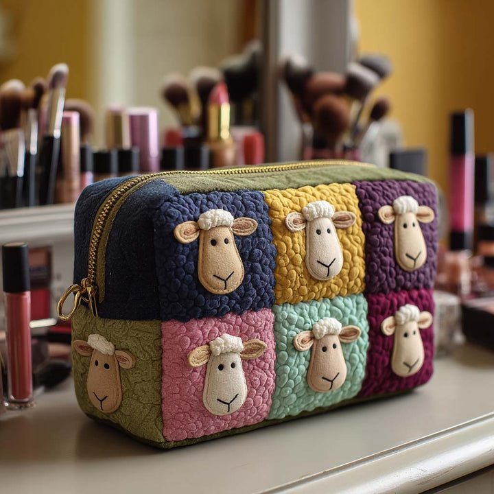 Loïs - Gewatteerde toilettas Schapen