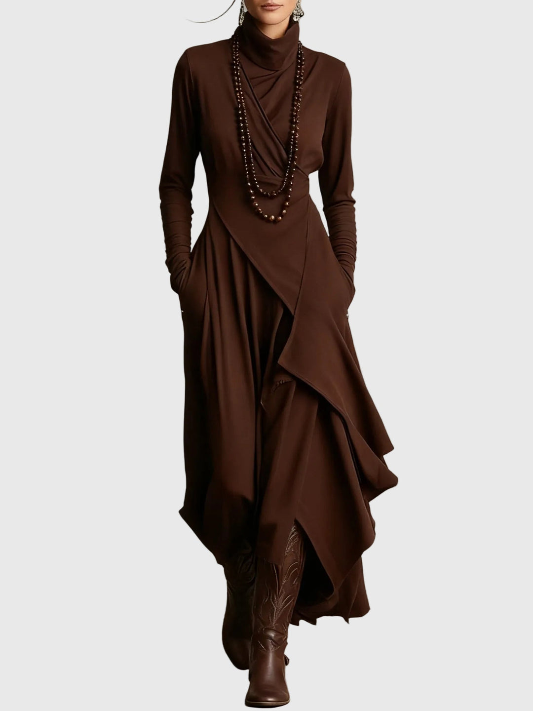 Violet | Plissé maxi-jurk