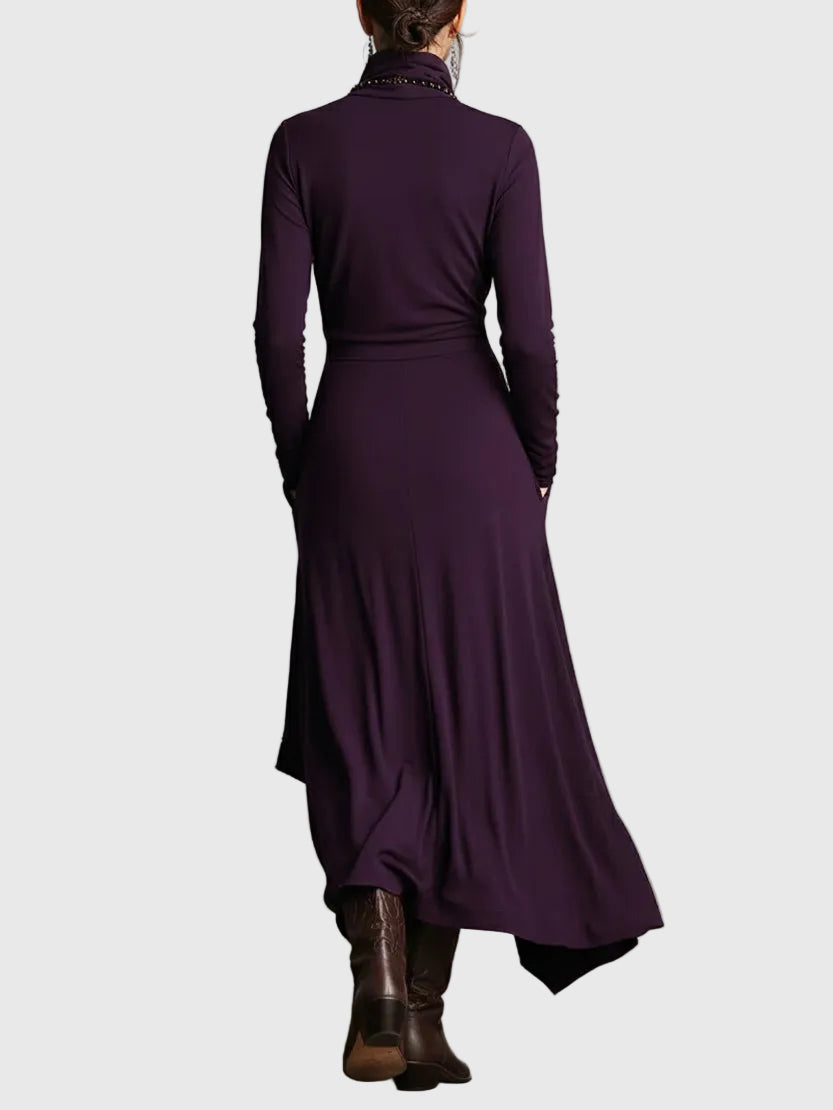 Violet | Plissé maxi-jurk