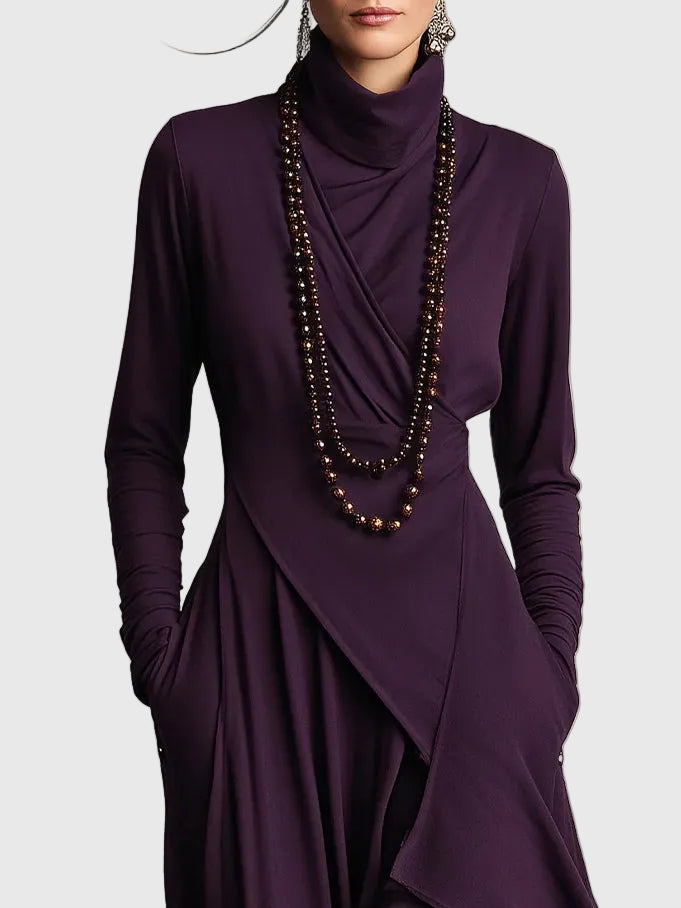 Violet | Plissé maxi-jurk