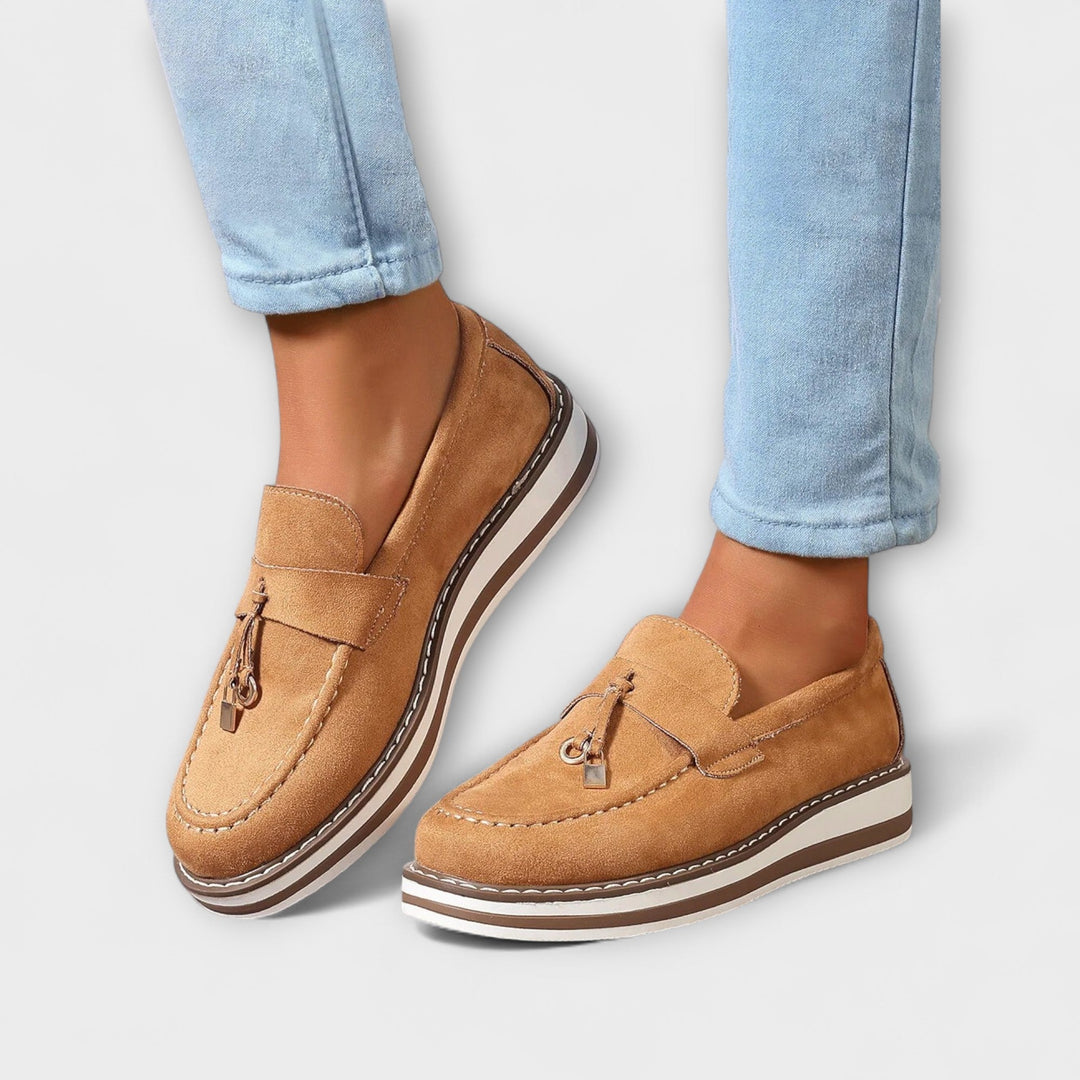 Halo™ | Casual mocassins met ronde neus