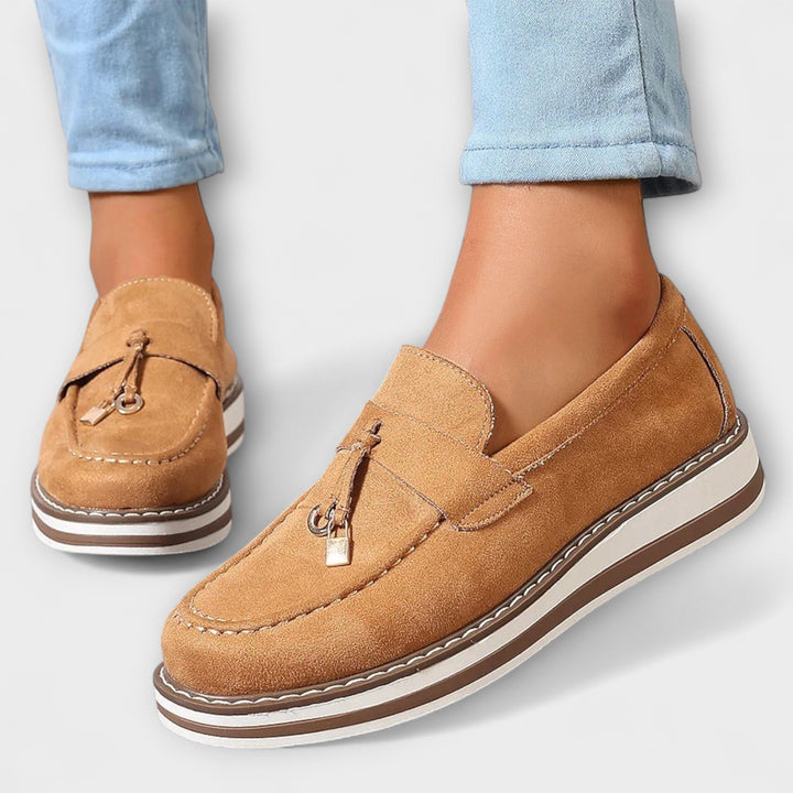 Halo™ | Casual mocassins met ronde neus
