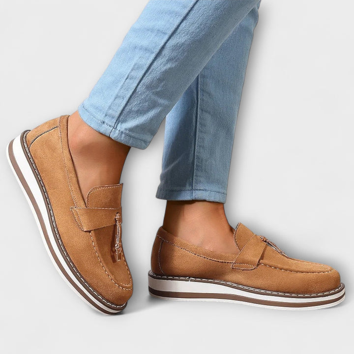 Halo™ | Casual mocassins met ronde neus