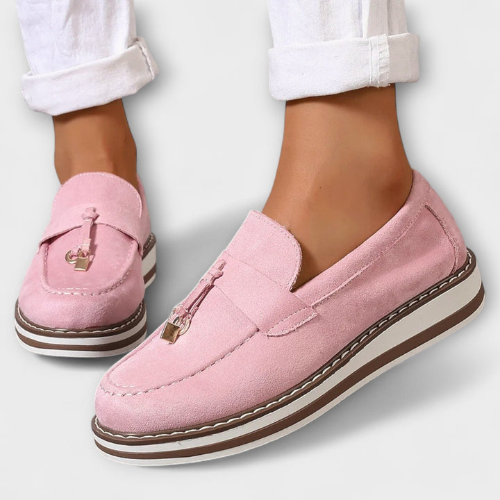 Halo™ | Casual mocassins met ronde neus