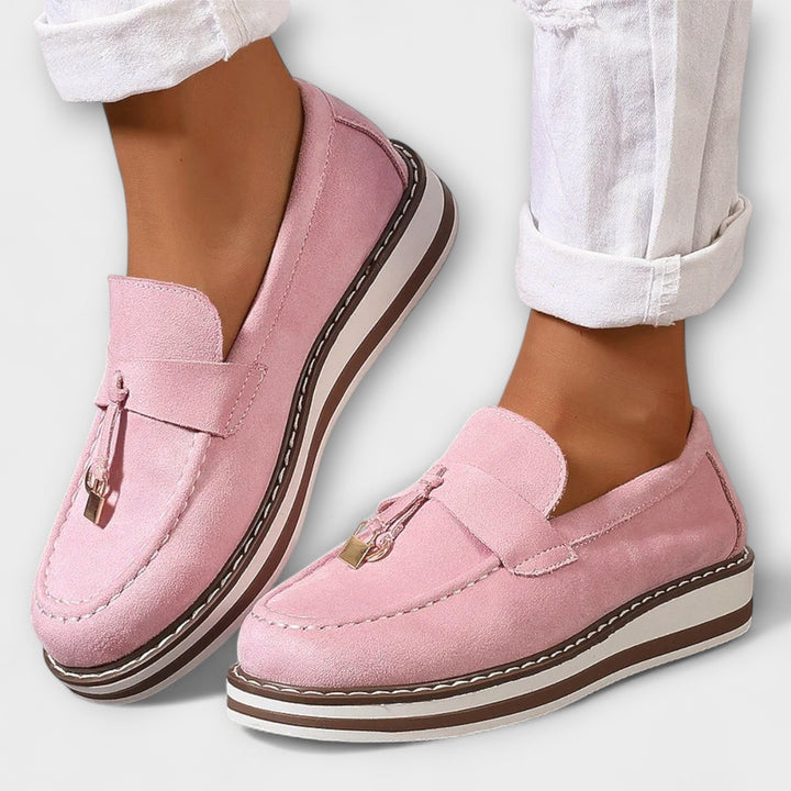Halo™ | Casual mocassins met ronde neus