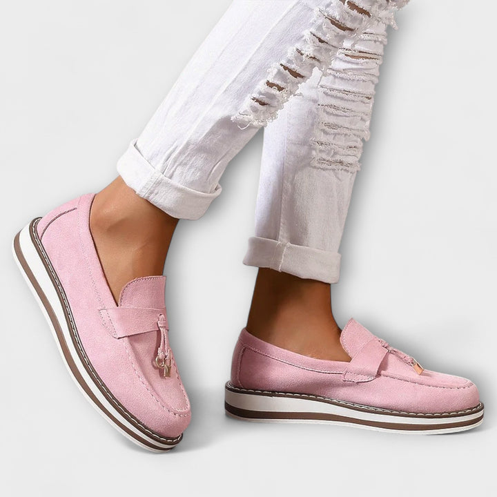 Halo™ | Casual mocassins met ronde neus