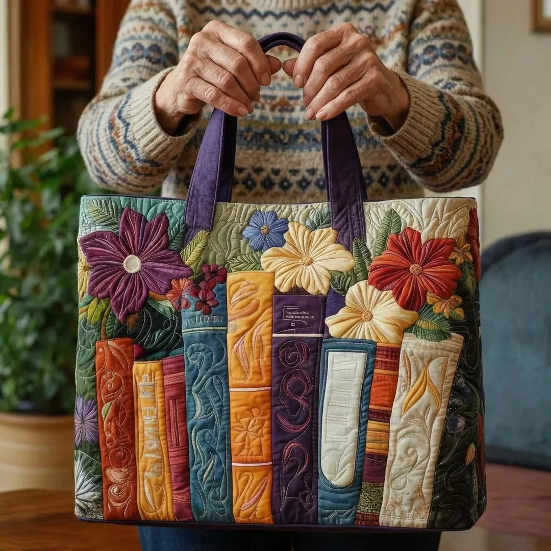 Gev quilted tas - Boekenliefhebber