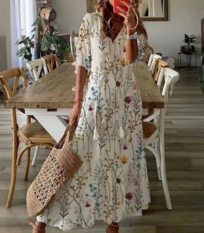 Michaela - Boho jurk met buikbedekking