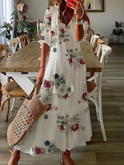 Michaela - Boho jurk met buikbedekking